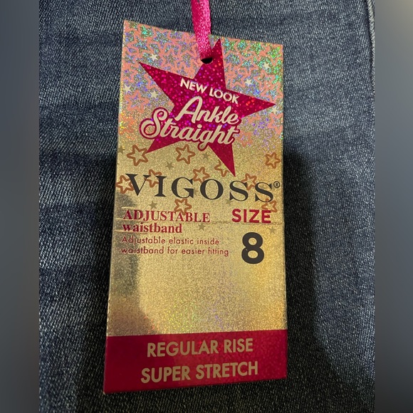 🔥🔥ADORABLE Vigoss ankle straight super stretch regular ride girls jeans size 8 - Picture 5 of 9